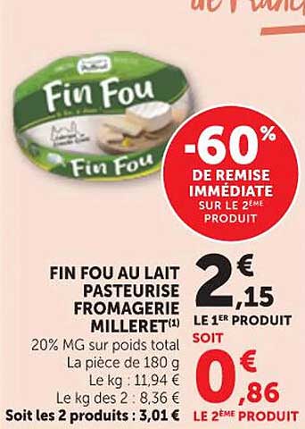 FIN FOU AU LAIT PASTEURISÉ FROMAGERIE MILLERET(1)