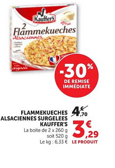 FLAMMEKUECHES ALSACIENNES SURGELÉES KAUFFER'S