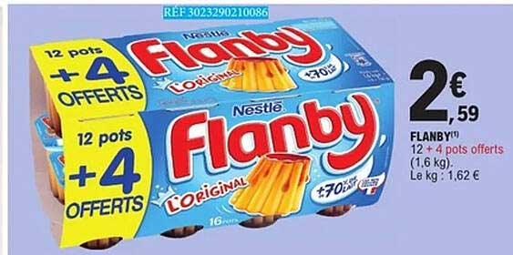 Flanby L’ORIGINAL Nestlé 12 + 4 pots offerts