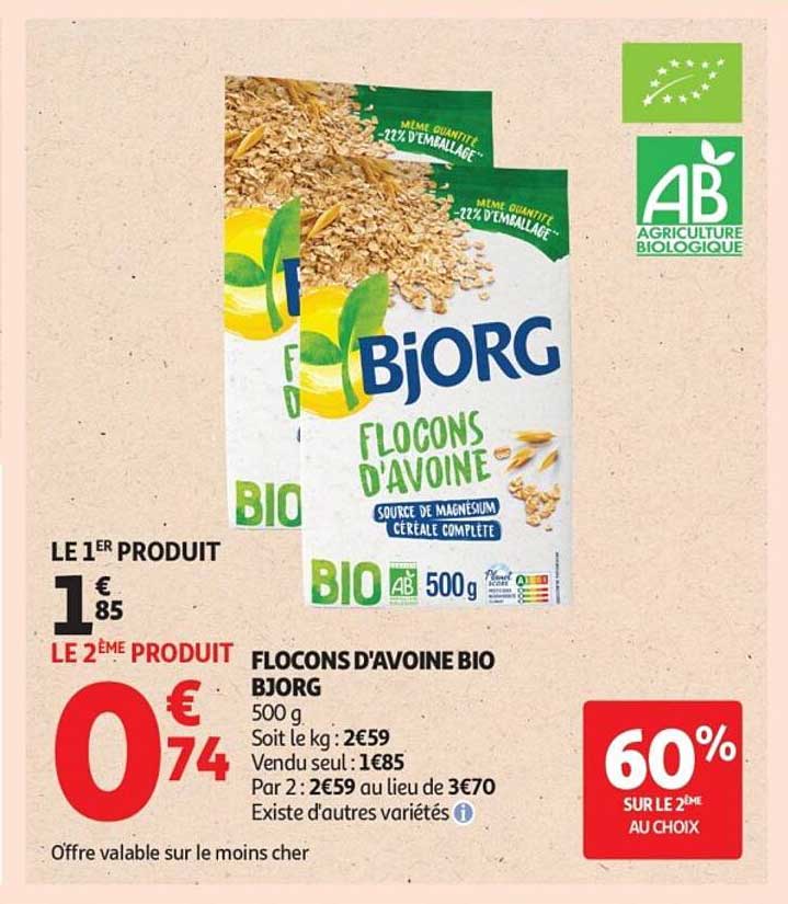FLOCONS D'AVOINE BIO BJORG