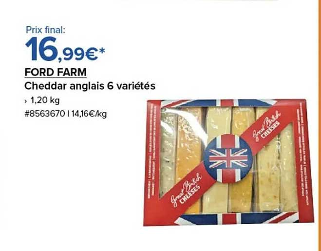 FORD FARM Cheddar anglais 6 variétés