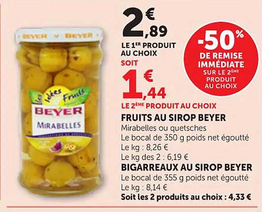 FRUITS AU SIROP BEYER