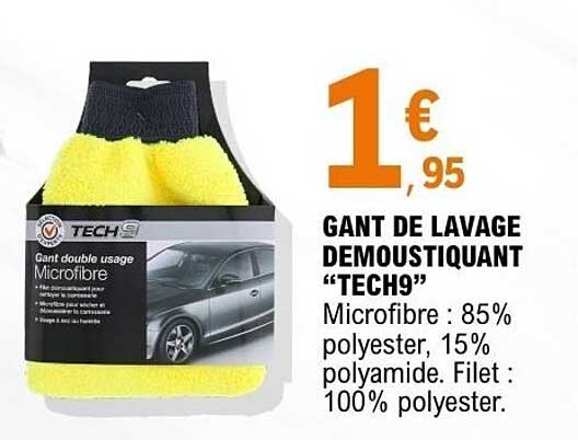 GANT DE LAVAGE DEMOUSTIQUANT “TECH9”