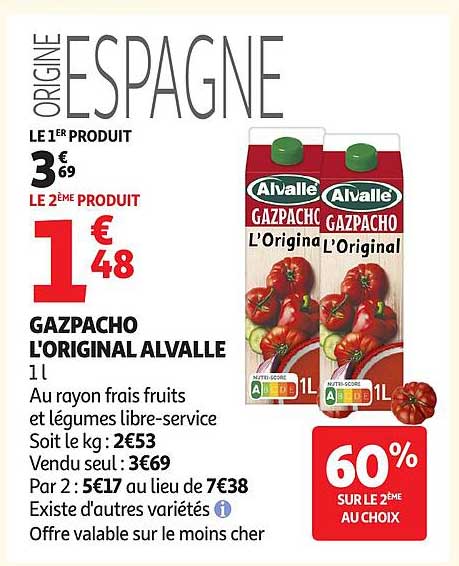 GAZPACHO L'ORIGINAL ALVALLE 1 l