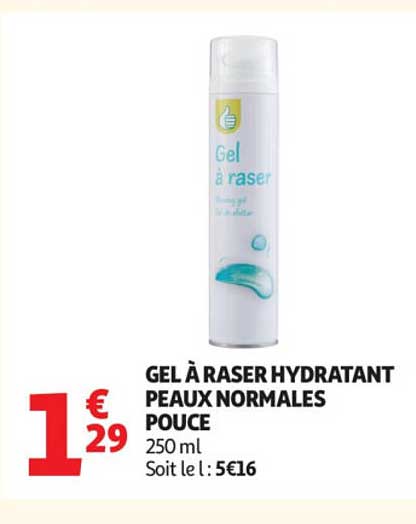 GEL À RASER HYDRATANT PEAUX NORMALES POUCE 250 ml