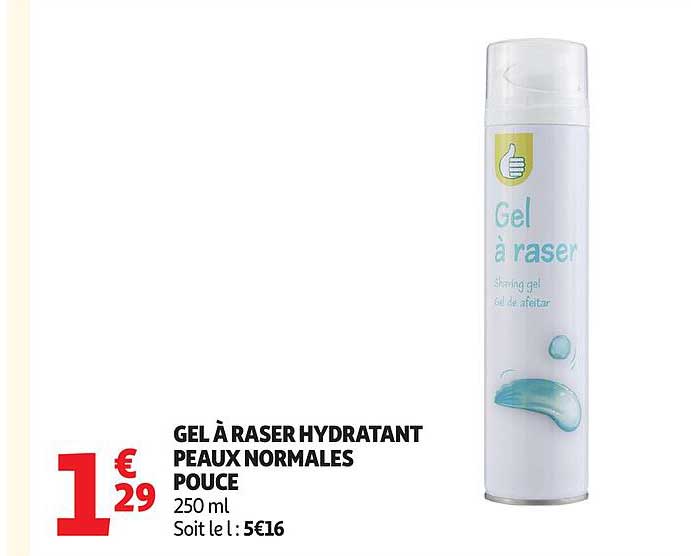 GEL À RASER HYDRATANT PEAUX NORMALES POUCE 250 mL