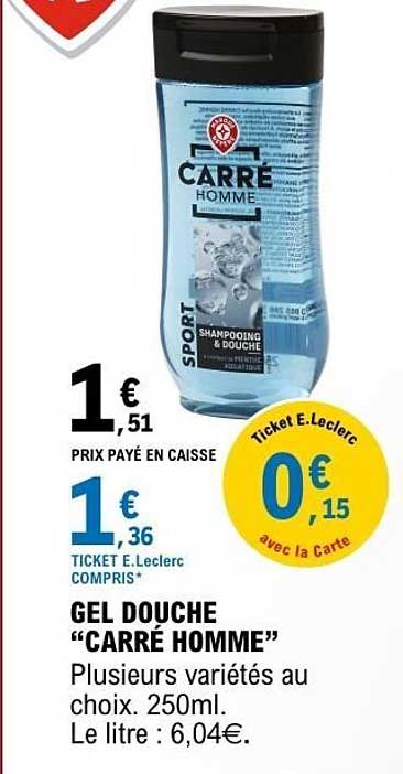 GEL DOUCHE “CARRÉ HOMME”