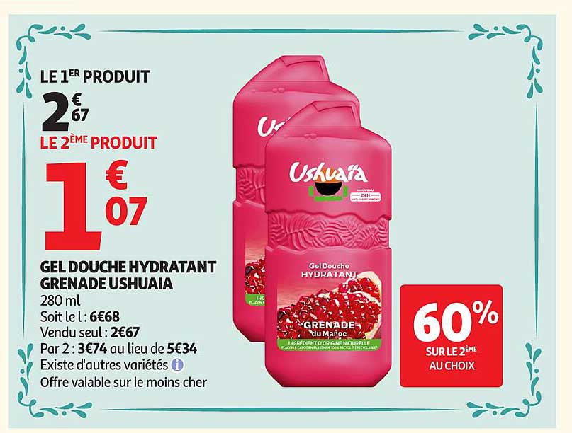 GEL DOUCHE HYDRATANT GRENADE USHUAIA