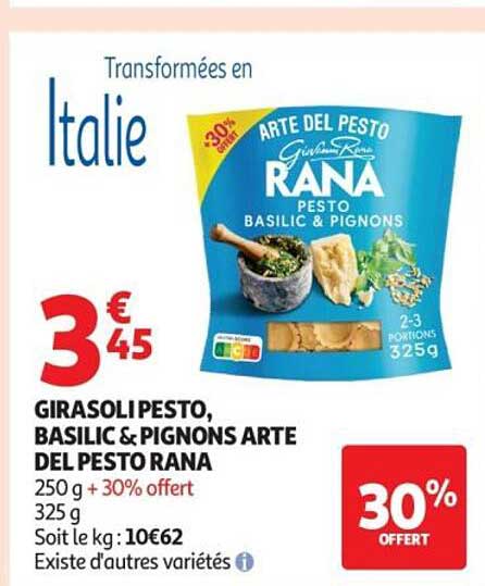 GIRASOLIPESTO, BASILIC & PIGNONS ARTE DEL PESTO RANA
