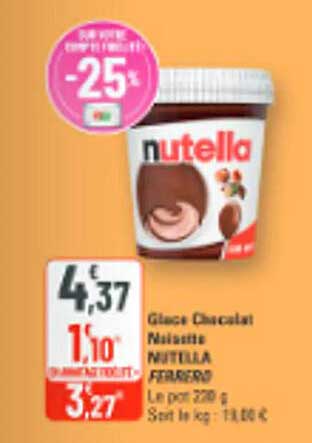 Glace Chocolat Noisettes NUTELLA FERRERO