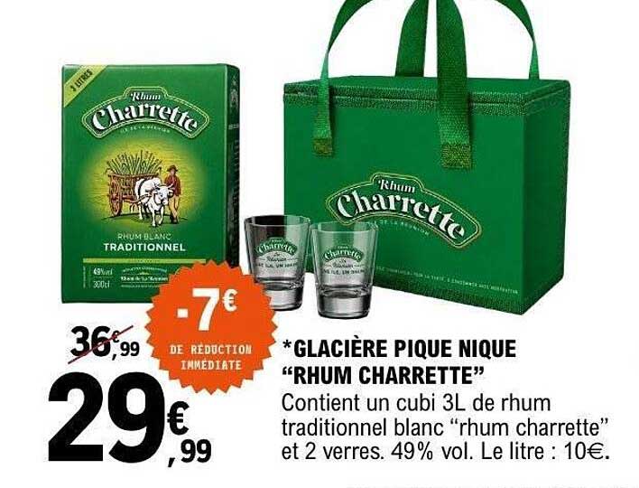 *GLACIÈRE PIQUE NIQUE “RHUM CHARRETTE”