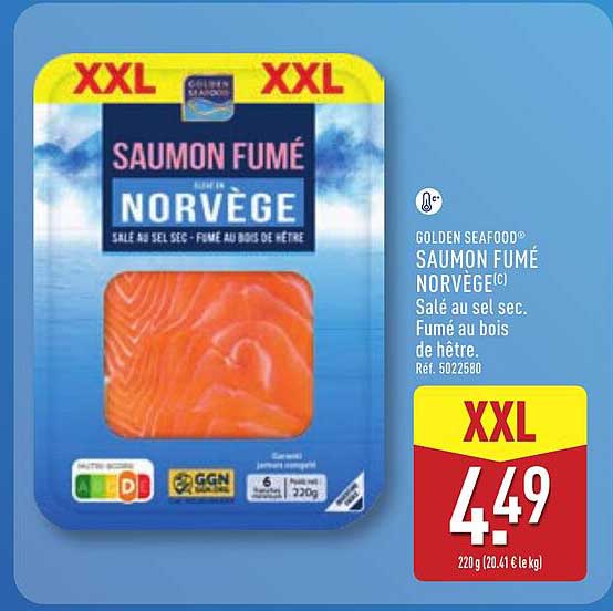 GOLDEN SEAFOOD SAUMON FUMÉ NORVÈGE