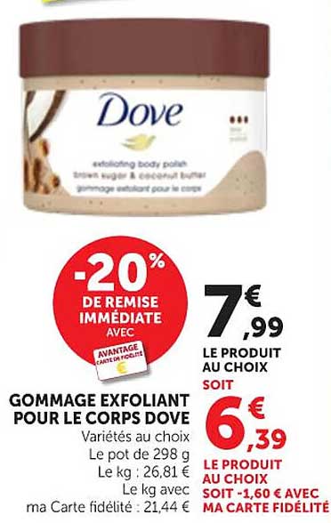 GOMMAGE EXFOLIANT POUR LE CORPS DOVE