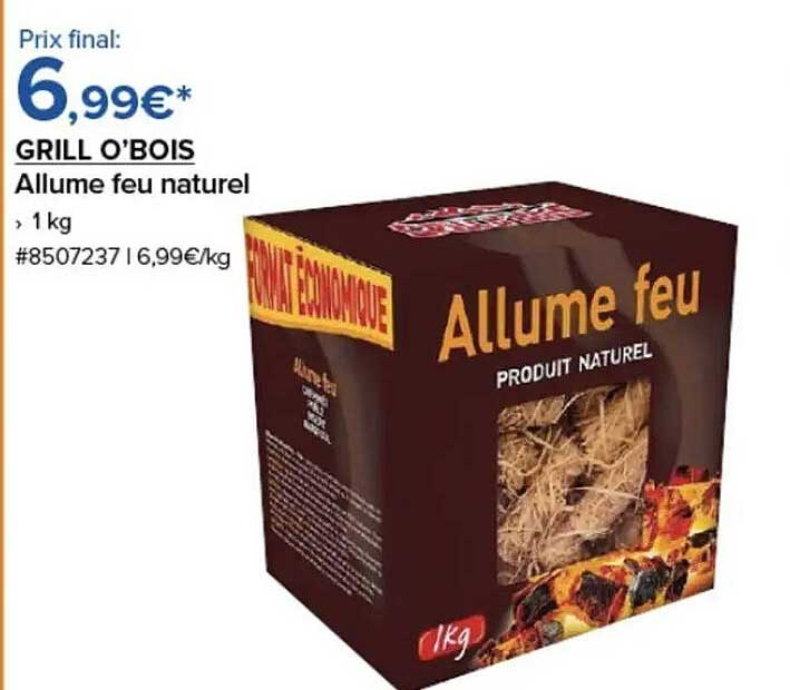 GRILL O'BOIS Allume feu naturel