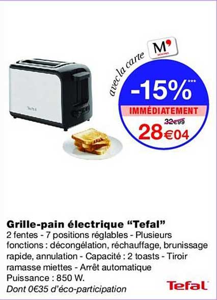 Grille-pain électrique “Tefal”