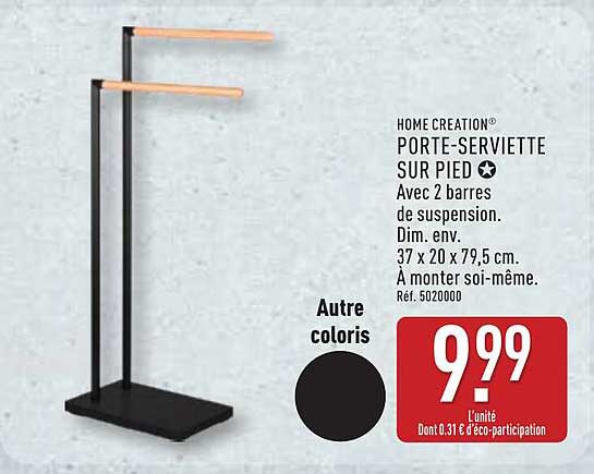 HOME CREATION® PORTE-SERVIETTE SUR PIED
