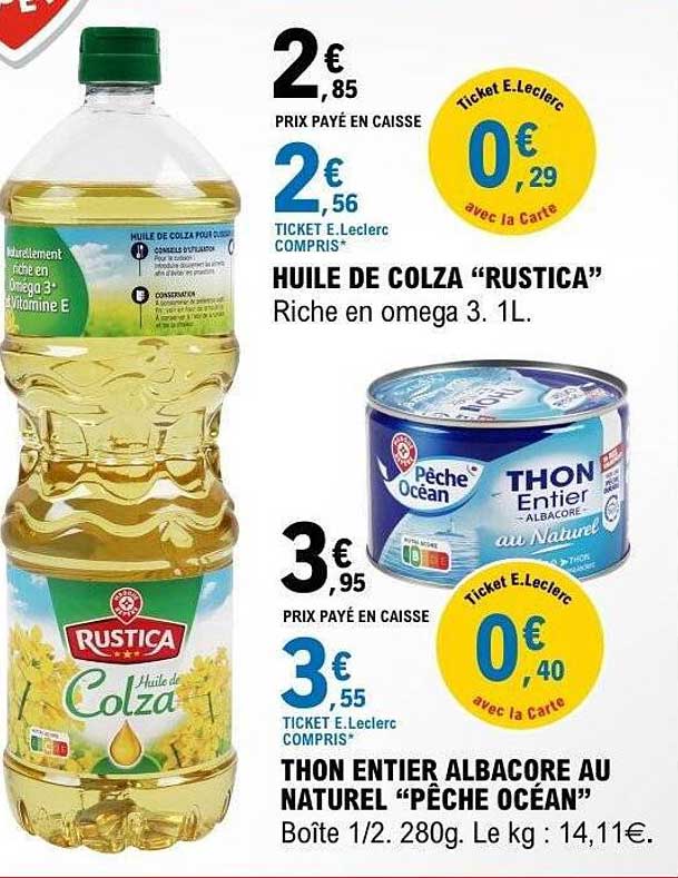 HUILE DE COLZA “RUSTICA” Riche en omega 3. 1L.