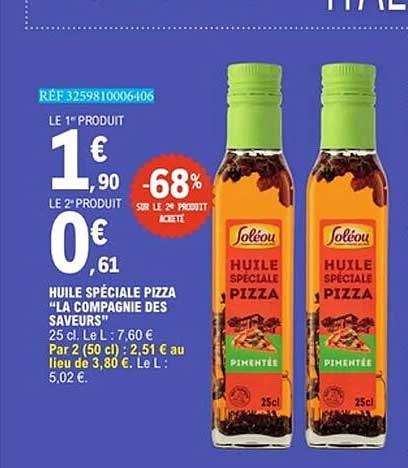 HUILE SPÉCIALE PIZZA "LA COMPAGNE DES SAVEURS"