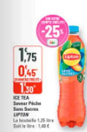 ICE TEA Saveur Pêche Sans Sucres