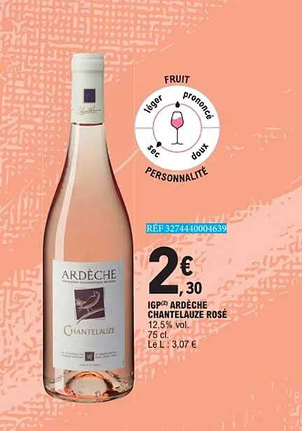 IGP ARDÈCHE CHANTELAUZE ROSÉ