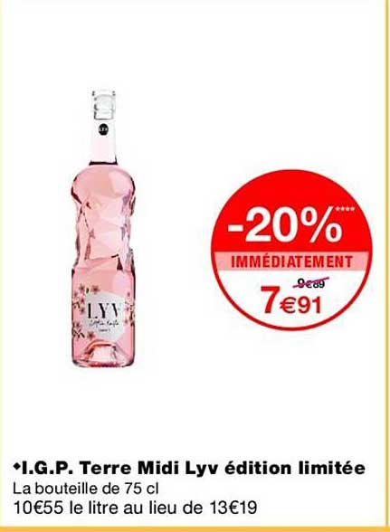 I.G.P. Terre Midi Lyv édition limitée