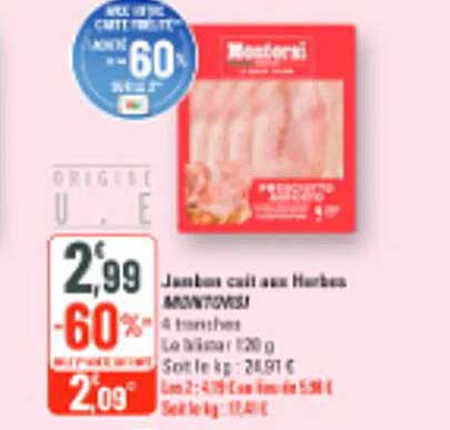 Jambon cuit aux Herbes MONTVI...