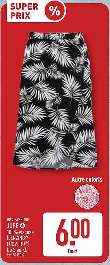 JUPE 100% viscose (LENZING® ECOVERO®). Du S au XL. Réf. 5015817