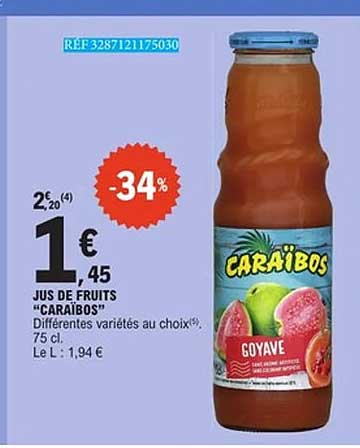 JUS DE FRUITS “CARAIBOS”