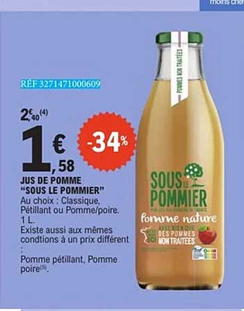 JUS DE POMME “SOUS LE POMMIER”