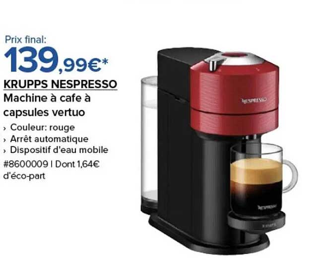 KRUPS NESPRESSO Machine à café à capsules vertuo