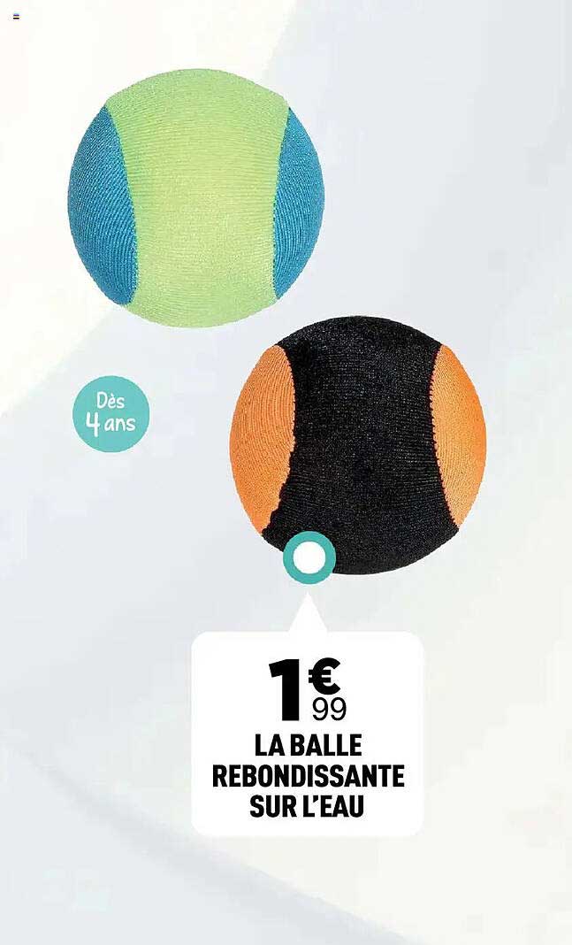 LA BALLE REBONDISSANTE SUR L'EAU