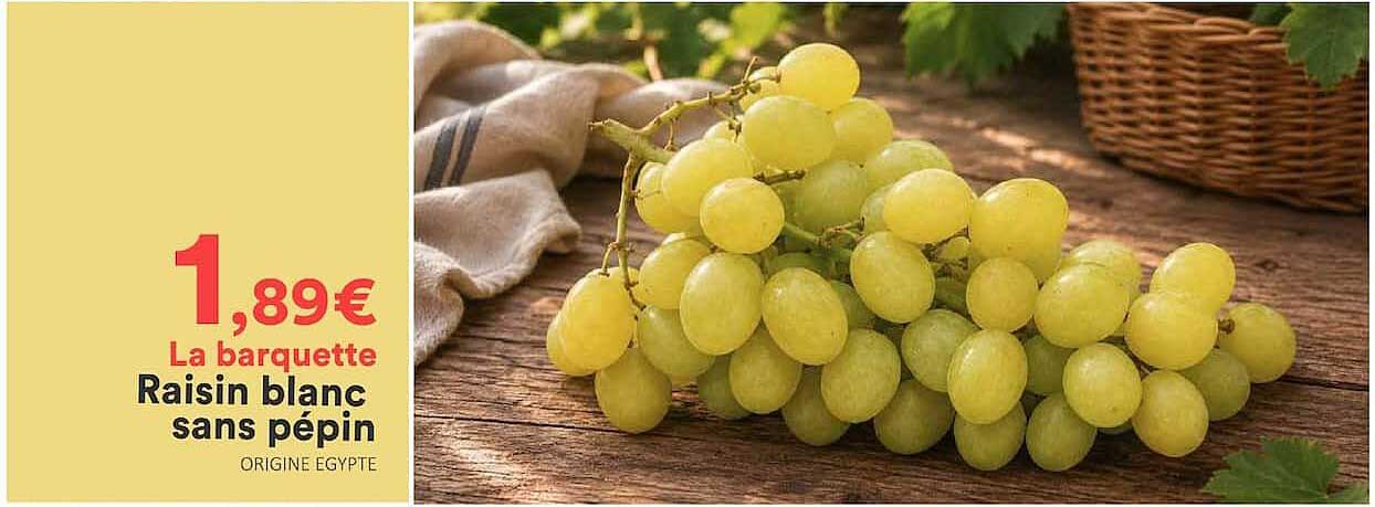 La barquette Raisin blanc sans pépin ORIGINE EGYPTE