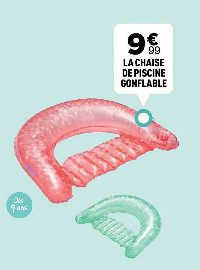 LA CHAISE DE PISCINE GONFLABLE