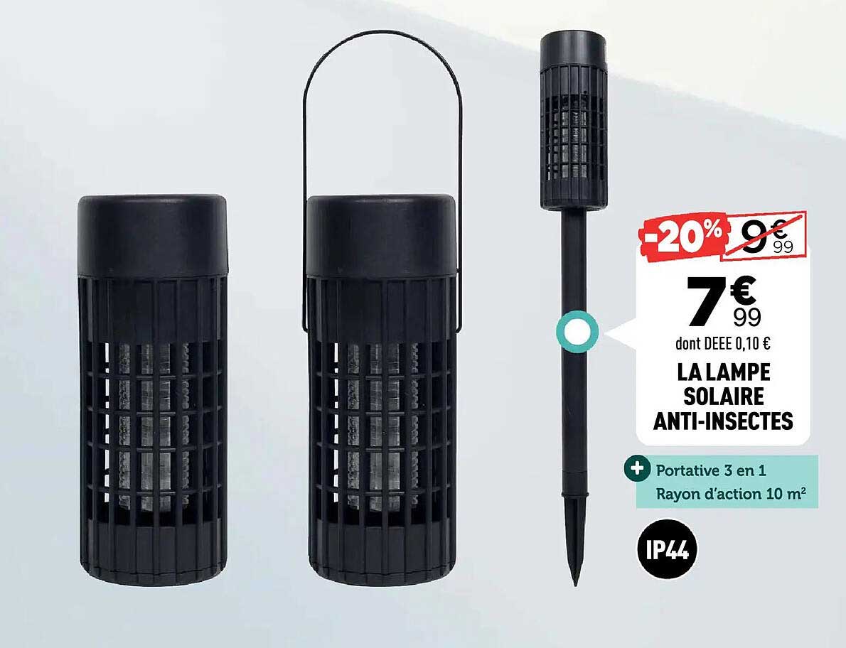 LA LAMPE SOLAIRE ANTI-INSECTES