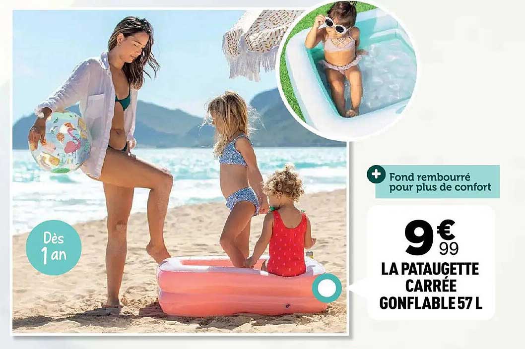 LA PATAUGETTE CARRÉE GONFLABLE 57 L