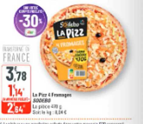 La Pizz 4 Fromages Sodebo