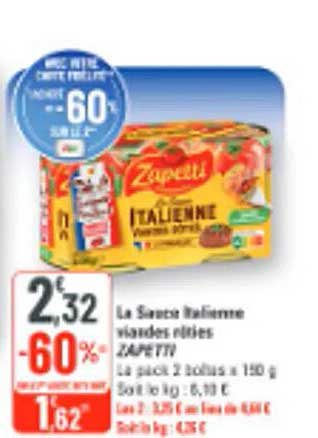 La Saucisse Italienne viandes Rôties ZAPETTI