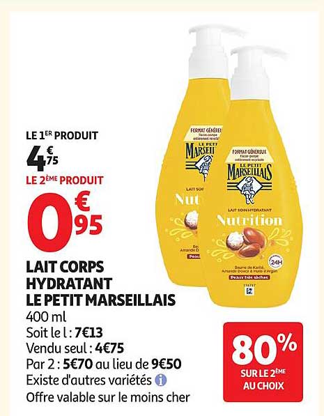 LAIT CORPS HYDRATANT LE PETIT MARSEILLAIS 400 ml