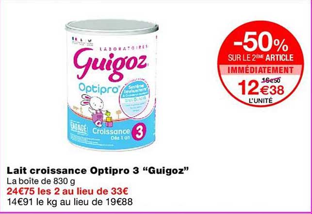 Lait croissance Optipro 3 “Guigoz”