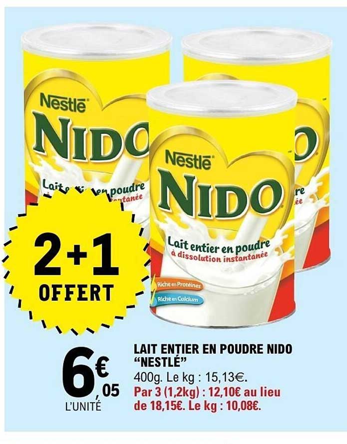 LAIT ENTIER EN POUDRE NIDO “NESTLÉ”