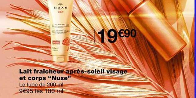 Lait fraîcheur après-soleil visage et corps “Nuxe”