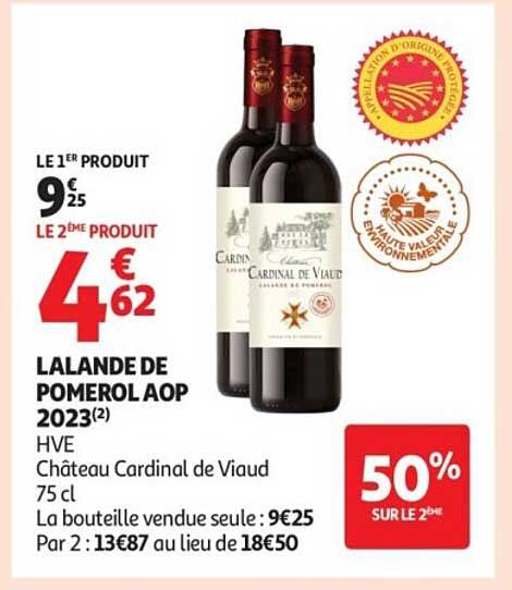 LALANDE DE POMEROL AOP 2023(2) HVE Château Cardinal de Vayud 75 cl