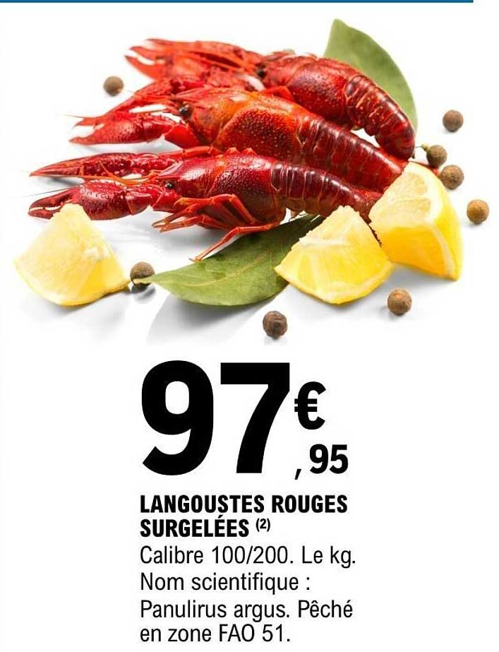 LANGOUSTES ROUGES SURGELÉES