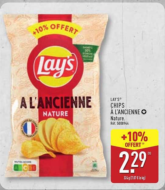 LAY'S CHIPS À L'ANCIENNE Nature.