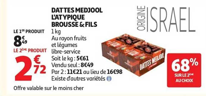 LE 1ER PRODUIT 8€49 LE 2ÈME PRODUIT 2€72