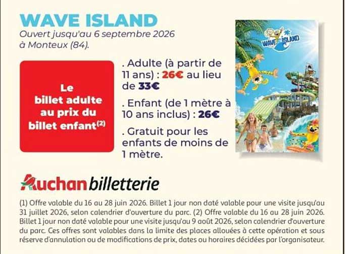 Le billet adulte au prix du billet enfant