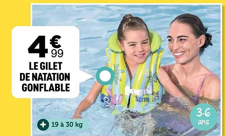 LE GILET DE NATATION GONFLABLE