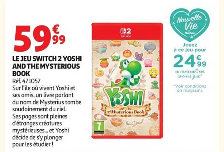 LE JEU SWITCH 2 YOSHI AND THE MYSTERIOUS BOOK
