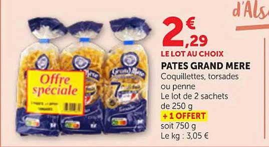 LE LOT AU CHOIX PATES GRAND MERE