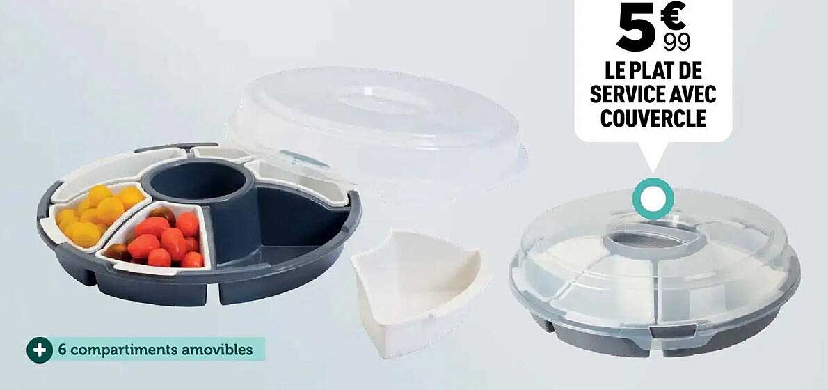 LE PLAT DE SERVICE AVEC COUVERCLE